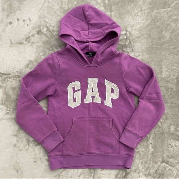Gap Kids Purple Logo Hoodie Sweatshirt Pockets XL - Picture 1 of 7